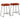 Barkrukken 2 st 40x29,5x53 cm donkerbruin