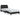 Bedframe "Dover" kunstleer zwart en wit 90x200 cm