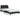 Bedframe "Dover" kunstleer zwart en wit 100x200 cm