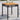 Tuintafel 38x38x42 cm poly rattan en acaciahout zwart