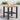 Tuintafel 40x40x42 cm poly rattan en acaciahout zwart