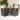 5-delige Tuinset met kussens poly rattan zwart