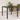 Tuintafel met glazen blad 90x90x75 cm poly rattan bruin