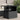 Tuintafel met glazen blad 100x55x73 cm poly rattan zwart