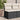 Tuinstoel zonder armleuning met kussens poly rattan zwart