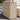 Tuinbijzettafel met glazen blad 58x27,5x55 cm poly rattan beige