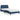 Bed met matras "Dover" stof blauw 100x200 cm