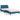 Bed met matras "Dover" fluweel blauw 100x200 cm