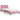 Bed met matras "Dover" fluweel roze 100x200 cm