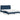 Bed met matras "Hvar" stof blauw 140x190 cm
