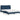 Bed met matras "Hvar" stof blauw 140x200 cm