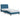 Bed met matras fluweel blauw 90x190 cm