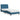 Bed met matras fluweel blauw 90x200 cm