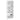 Schoenenkast 60x21x163,5 cm bewerkt hout wit