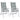 Stoelkussens 2 st hoge rug 120x50x7 cm stof lichtgrijs