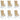 Stoelkussens 6 st hoge rug 120x50x7 cm stof gemêleerd beige