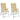 Stoelkussens 2 st hoge rug 120x50x4 cm stof gemêleerd beige