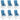 Stoelkussens 6 st hoge rug 120x50x4 cm stof gemêleerd blauw