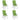Stoelkussens 4 st hoge rug 120x50x4 cm stof gemêleerd groen