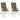 Stoelkussens 2 st hoge rug 120x50x4 cm stof gemêleerd taupe