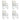 Stoelkussens 4 st lage rug 100x50x4 cm stof gemêleerd crème