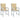 Stoelkussens 2 st lage rug 100x50x4 cm stof gemêleerd beige