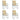 Stoelkussens 4 st lage rug 100x50x4 cm stof gemêleerd beige