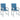 Stoelkussens 2 st lage rug 100x50x4 cm stof gemêleerd blauw
