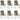 Stoelkussens 6 st lage rug 100x50x4 cm stof gemêleerd taupe