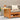 Tuinbank met armleuning en klaptafel grenenhout wasbruin