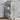 Kast met wieltjes 60x22x79 bewerkt hout betongrijs