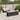 8-delige Loungeset met kussens poly rattan zwart