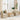 6-delige Loungeset met kussens poly rattan beige