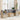 6-delige Loungeset met kussens poly rattan beige