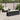 6-delige Loungeset met kussens poly rattan zwart
