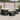 7-delige Loungeset met kussens poly rattan zwart
