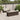 8-delige Loungeset met kussens poly rattan bruin
