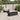 6-delige Loungeset met kussens poly rattan zwart