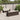 8-delige Loungeset met kussens poly rattan bruin