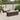 8-delige Loungeset met kussens poly rattan bruin