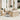 9-delige Loungeset met kussens poly rattan beige