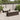 8-delige Loungeset met kussens poly rattan bruin