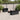 6-delige Loungeset met kussens poly rattan zwart
