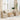 6-delige Loungeset met kussens poly rattan beige