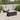 6-delige Loungeset met kussens poly rattan zwart
