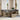7-delige Loungeset met kussens poly rattan beige