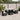 6-delige Loungeset met kussens poly rattan zwart