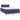 Boxspring met matras en LED stof blauw 120x190 cm