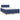 Boxspring met matras en LED stof blauw 120x190 cm