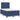 Boxspring met matras en LED stof blauw 120x190 cm